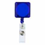 "Kent VL" Square Retractable Badge Reel & Badge Holder w/Metal Slip Clip (Spot Color) - 5