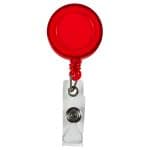 "Lorain VL" Round Retractable Badge Reel & Badge Holder w/Metal Slip Clip Backing (Spot Color) - 2