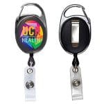 "Oberlin Pl" Full-Color Retractable Carabiner Style Badge Reel & Badge Holder - 7