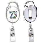 "Oberlin Pl" Full-Color Retractable Carabiner Style Badge Reel & Badge Holder - 8