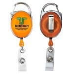 "Oberlin" Retractable Carabiner Style Badge Reel & Badge Holder - 6