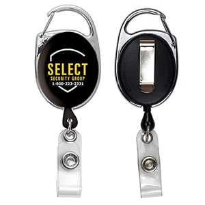 "Oberlin" Retractable Carabiner Style Badge Reel & Badge Holder - 8