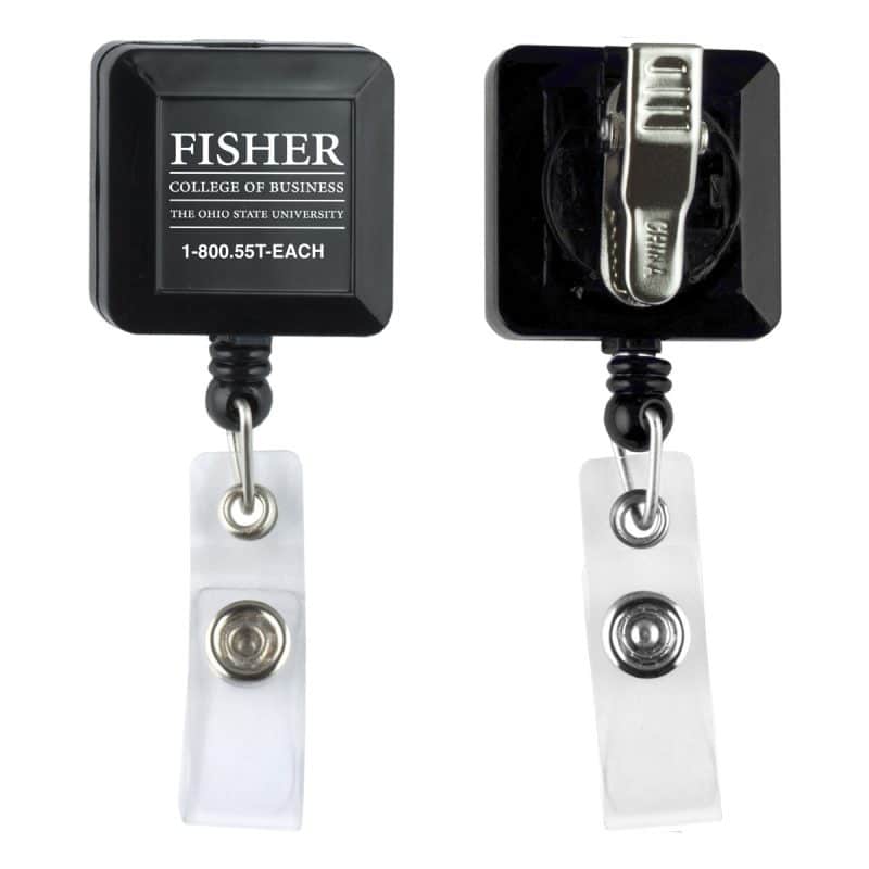 "Olmsted VL" Retractable Badge Reel & Badge Holder w/Metal Rotating Alligator Clip (Full Color) - 4