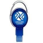Pvc Free Recycled Plastic Carabiner Badge Reel W/Metal Clip - 1