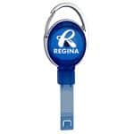 Pvc Free Recycled Plastic Carabiner Badge Reel W/Metal Clip - 4