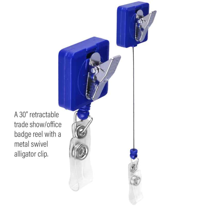 Square-Shaped Retractable Badge Holder - 2