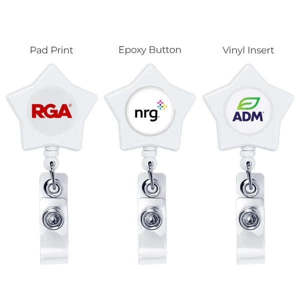 Star-Shaped Retractable Badge Holder
