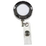 "Tiffin" Round Chrome Solid Metal Sport Retractable Badge Reel & Badge Holder - 1
