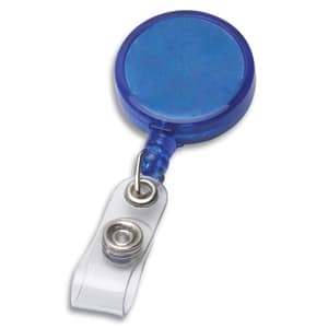 "Worthington VL" Round Retractable Badge Reel & Badge Holder w/Metal Slip Clip (Full Color) - 1