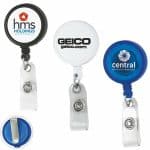 "Worthington VL" Round Retractable Badge Reel & Badge Holder w/Metal Slip Clip (Full Color)