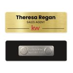 1 x 3 Name Badge - Magnet Back - 4