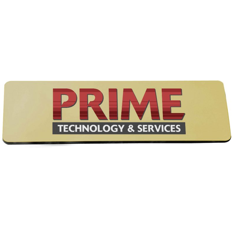 3" x 1" Metal Name Badge - 3
