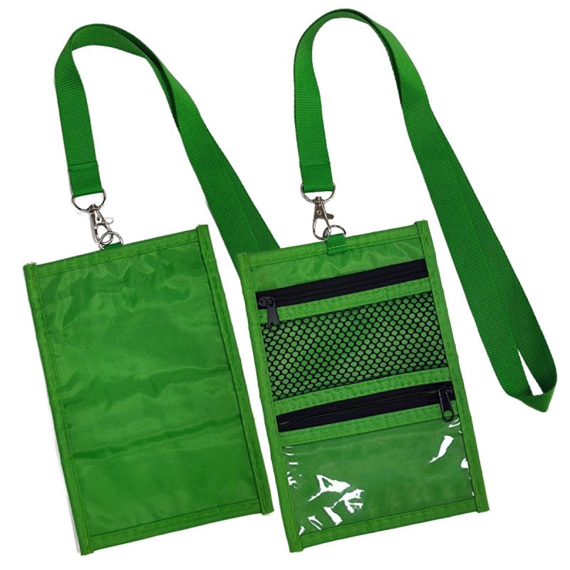 600D or 210D/PVC Neck Wallet with Heat transfer Print - 1