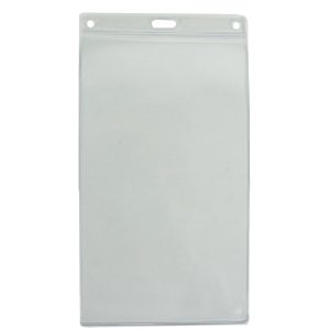 6X4" inch Large Credential Printed Badge Holder - Clear Vinyl