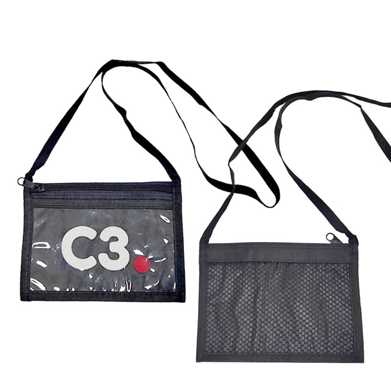7"x 5.1" Neck wallet with Clear window and Zipper Pocket