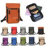 Adjustable Neck Strap Travel Pouch Neck Wallet RFID Blocking - 1