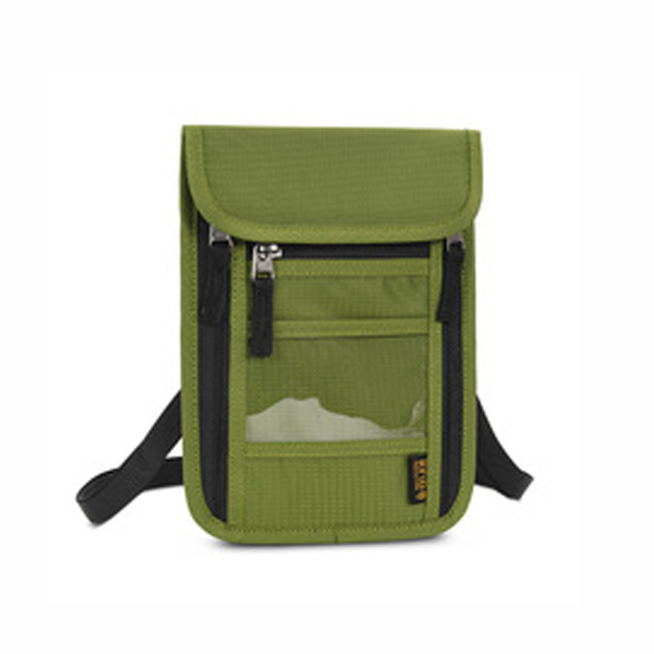 Adjustable Neck Strap Travel Pouch Neck Wallet RFID Blocking - 2