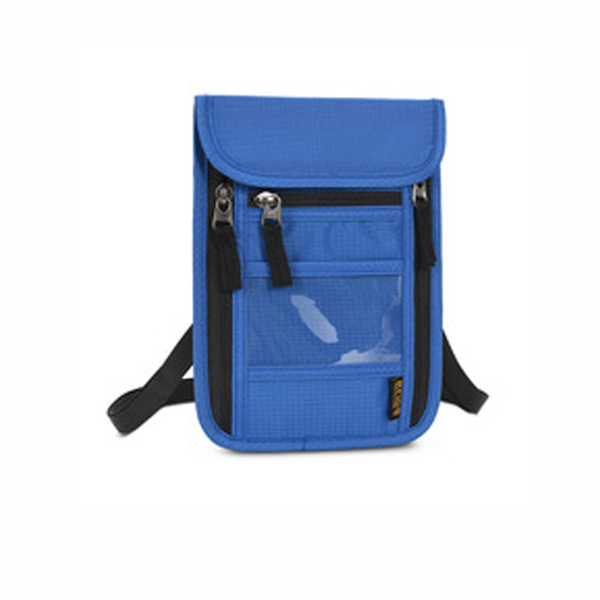 Adjustable Neck Strap Travel Pouch Neck Wallet RFID Blocking - 3