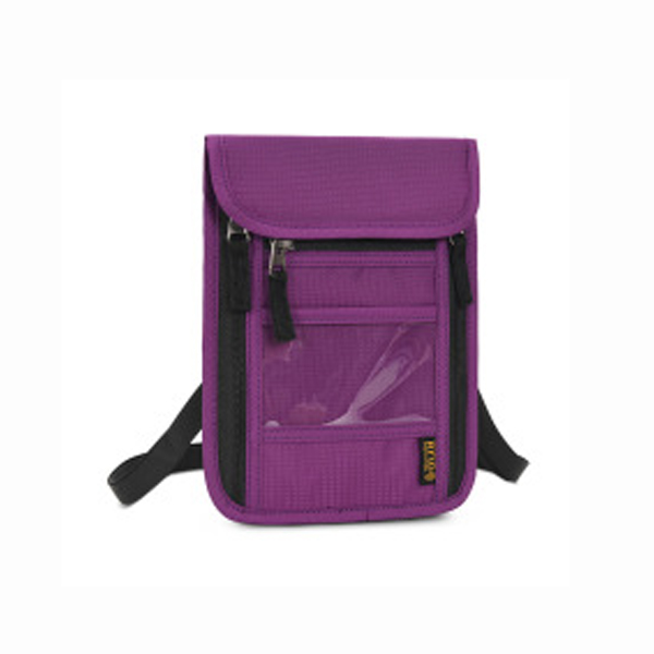 Adjustable Neck Strap Travel Pouch Neck Wallet RFID Blocking - 4