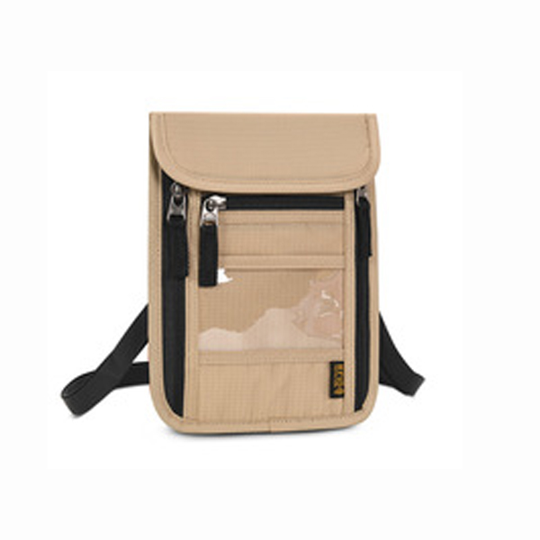 Adjustable Neck Strap Travel Pouch Neck Wallet RFID Blocking - 5