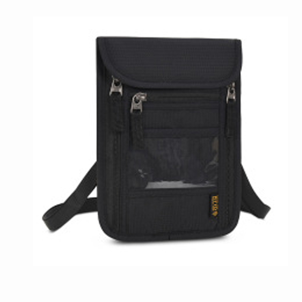 Adjustable Neck Strap Travel Pouch Neck Wallet RFID Blocking - 6
