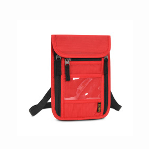 Adjustable Neck Strap Travel Pouch Neck Wallet RFID Blocking - 7