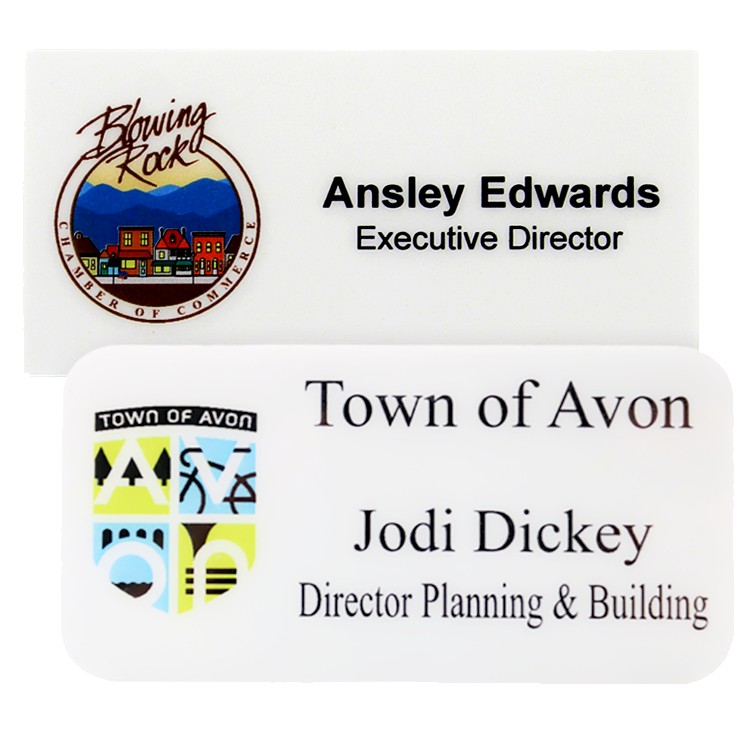 Apollo Full Color Plastic Name Badge (1.5"x3") - 2