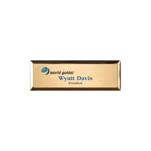 Aspen Metal Executive Name Badge (Standard Size 1" x 3")