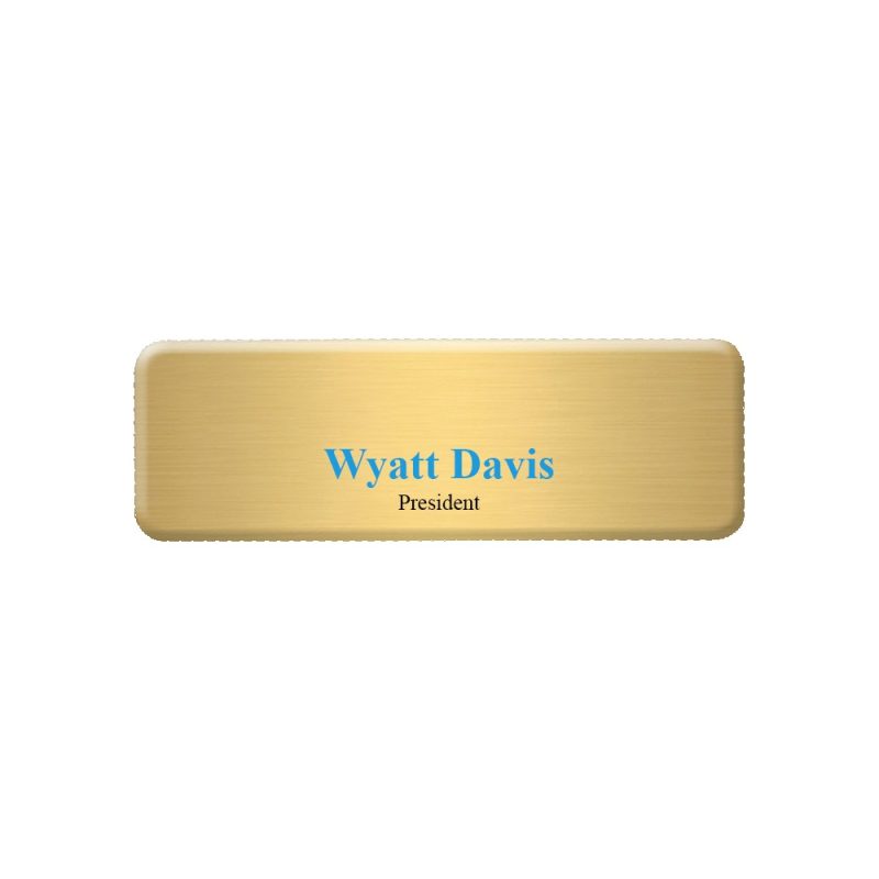 Aspen Metal Name Badge (Custom sized between 0 and 3 sq. in.) - 2
