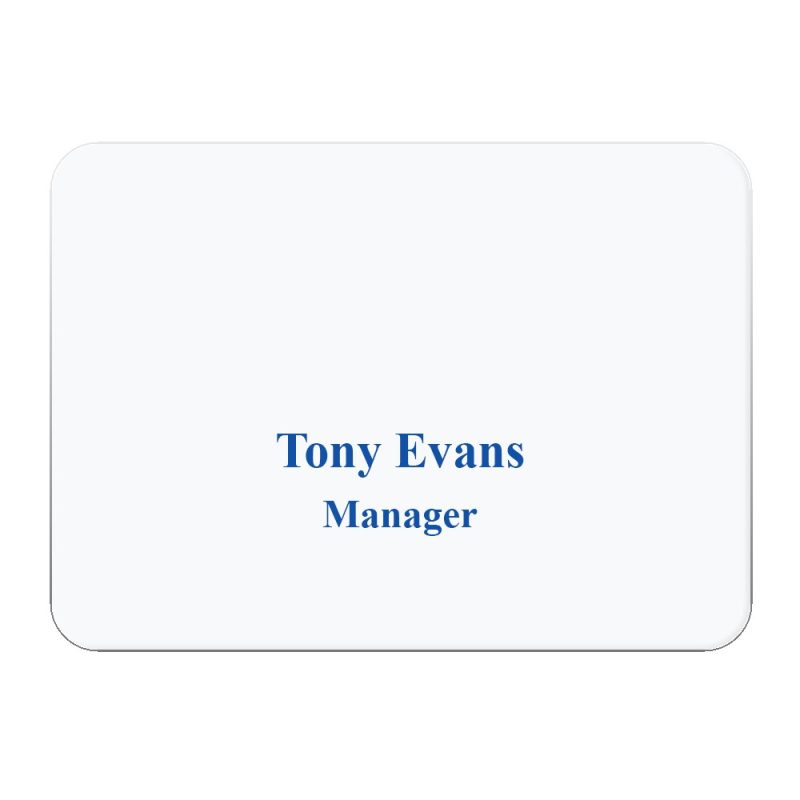 Aspen Metal Name Badge (Custom sized between 6 and 9 sq. in.) - 1