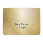 Aspen Metal Name Badge (Custom sized between 6 and 9 sq. in.) - 2