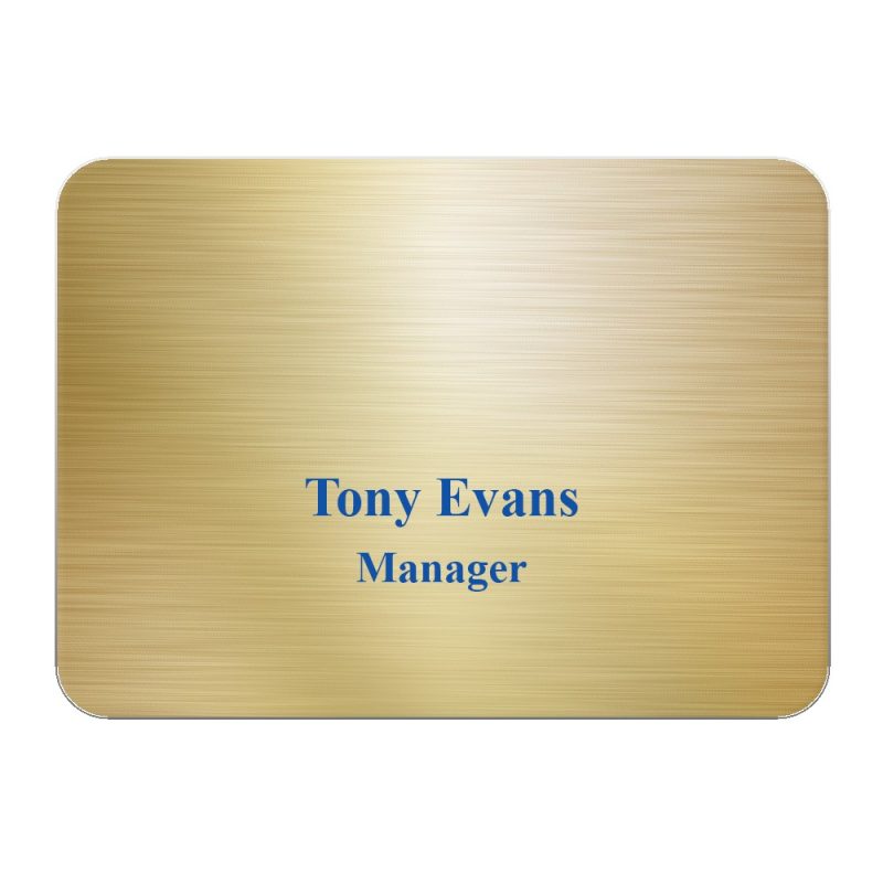 Aspen Metal Name Badge (Custom sized between 6 and 9 sq. in.) - 2