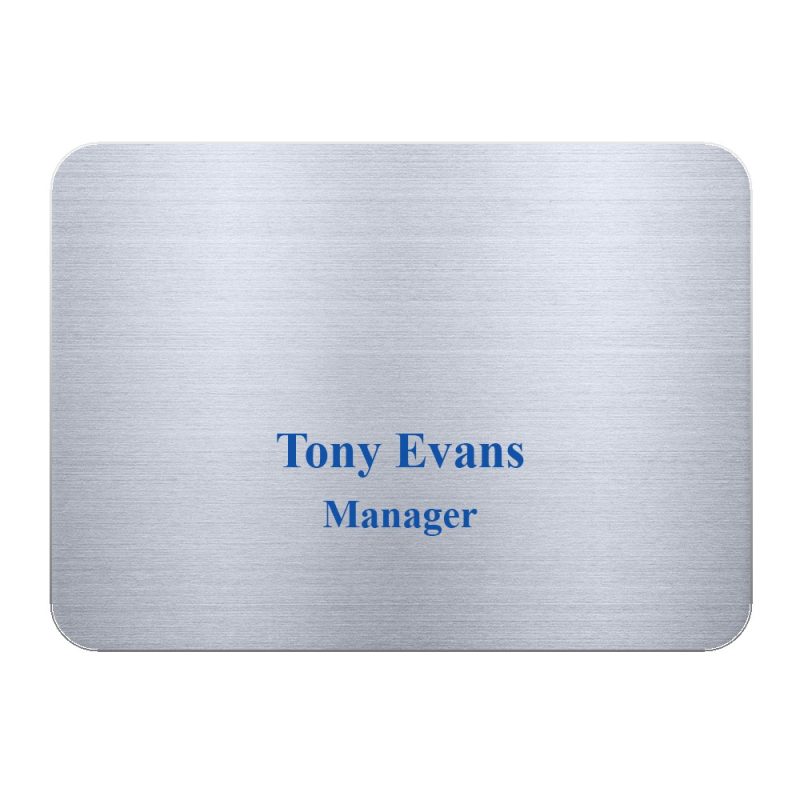Aspen Metal Name Badge (Custom sized between 6 and 9 sq. in.) - 3
