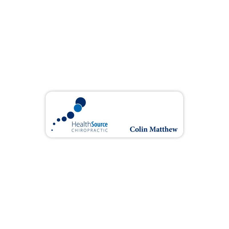 Aspen Metal Standard Name Badge (Standard Size 1" x 3")