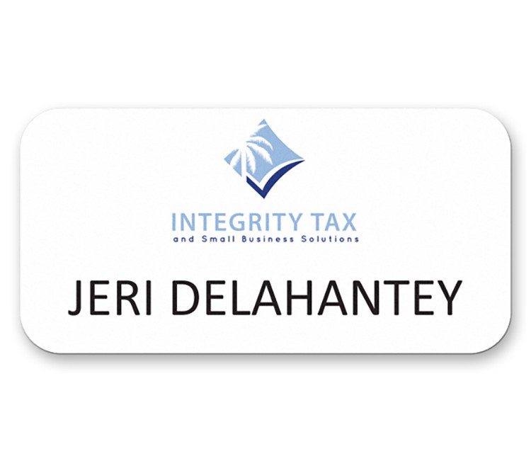 Athena Aluminum Metal Personalized Name Badge (1.5"x3") - 2