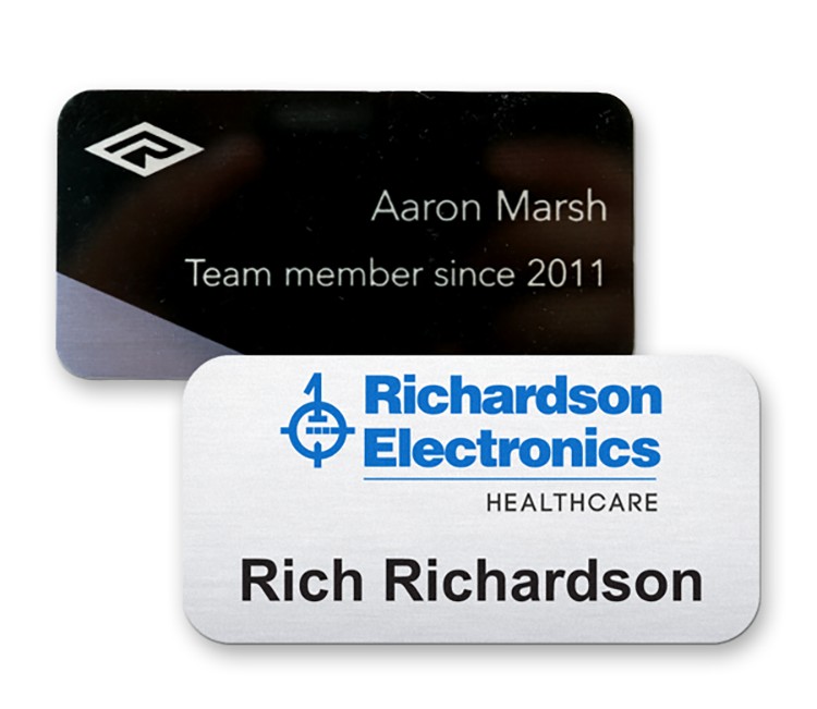 Athena Aluminum Metal Personalized Name Badge (1.5"x3") - 3