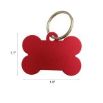 Bone Shaped Aluminum Pet Name Tag - 1