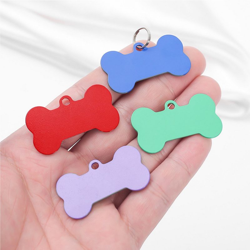 Bone Shaped Aluminum Pet Name Tag - 2