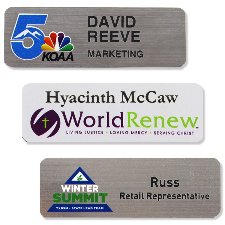 Chaos Full Color Plastic Name Badge (1"x3")