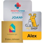 Charleston Plastic Name Badge (Custom sized between 3 and 6 sq. in.)