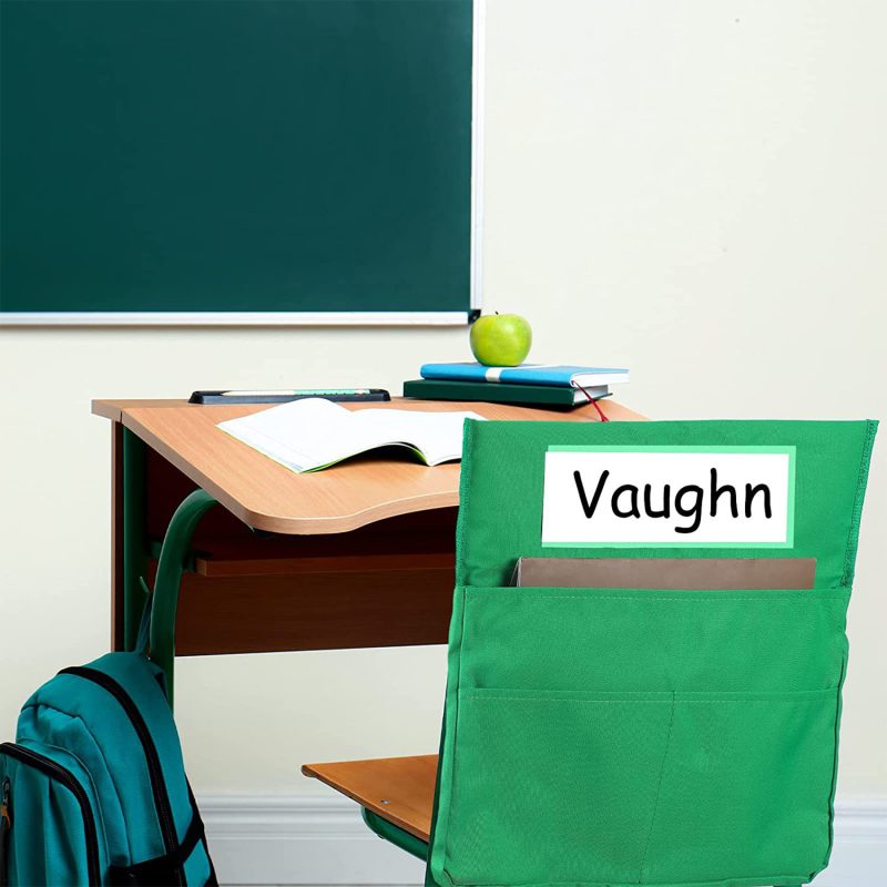 Classroom Chair Back Pocket w/Name Tag - 3
