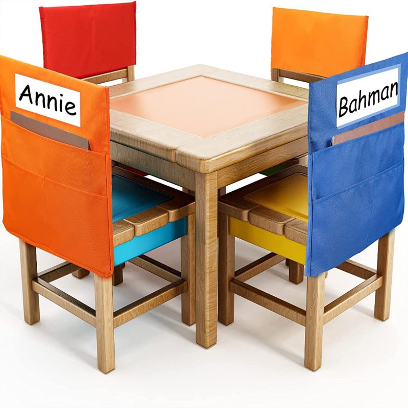 Classroom Chair Back Pocket w/Name Tag - 5