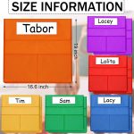 Classroom Chair Back Storage Bag Strap W/Name Tag - 2