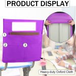 Classroom Chair Back Storage Bag Strap W/Name Tag - 4