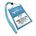 Clear Window Pocket with Back Zipper Neck Wallet (4.5 x 3.5")