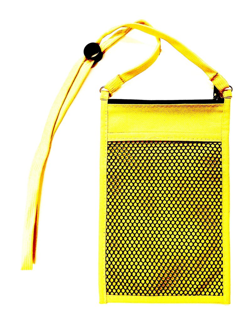 Clear Window with Zipper Pouch Neck Wallet (5" x 5")