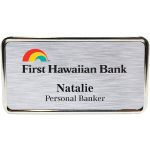 Columbus Express Metal Name Badge (standard 3 x 1-5/8) - 1