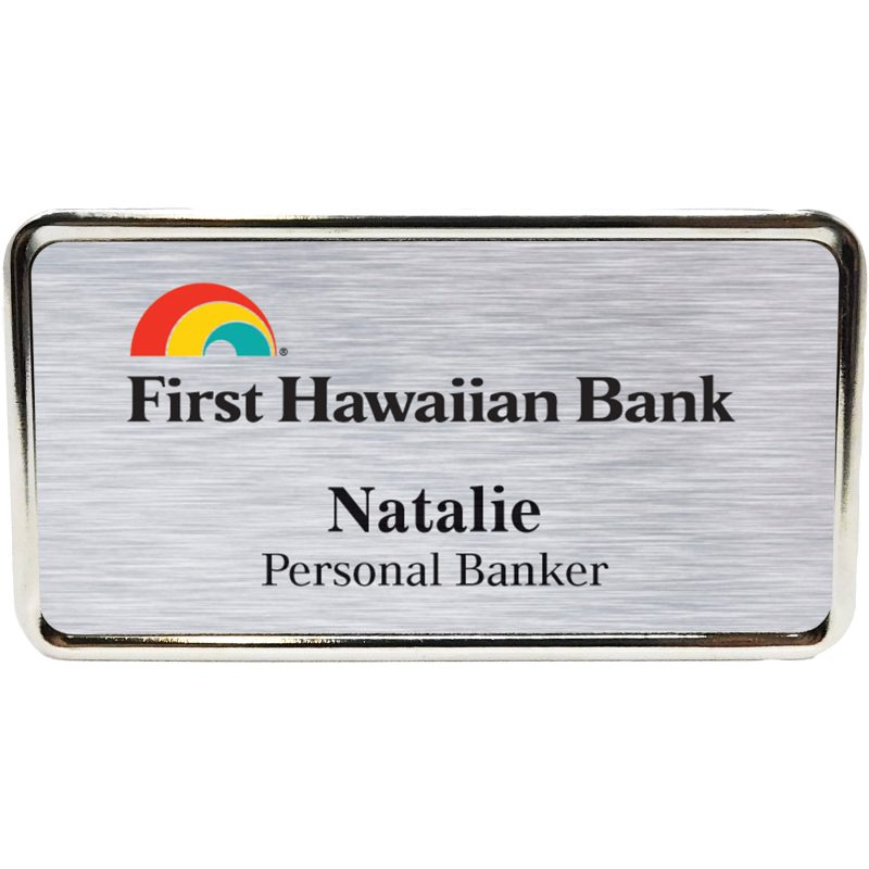 Columbus Metal Name Badge (standard 3 x 1-5/8) - 1