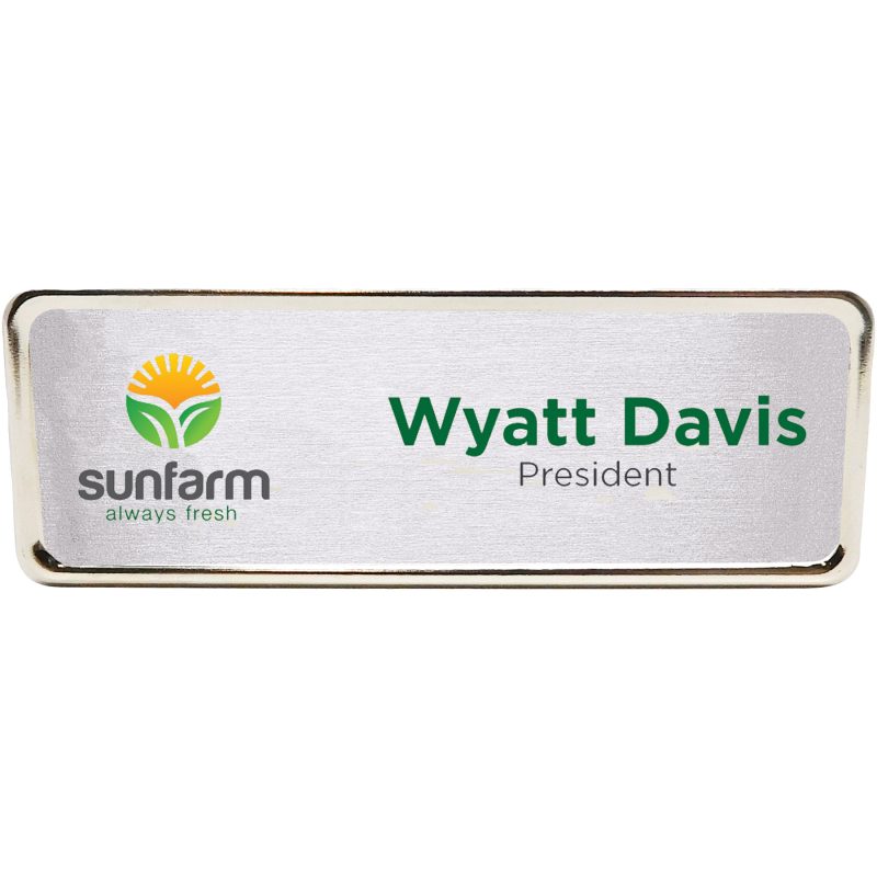 Columbus Metal Name Badge (standard 3 x 1) - 1
