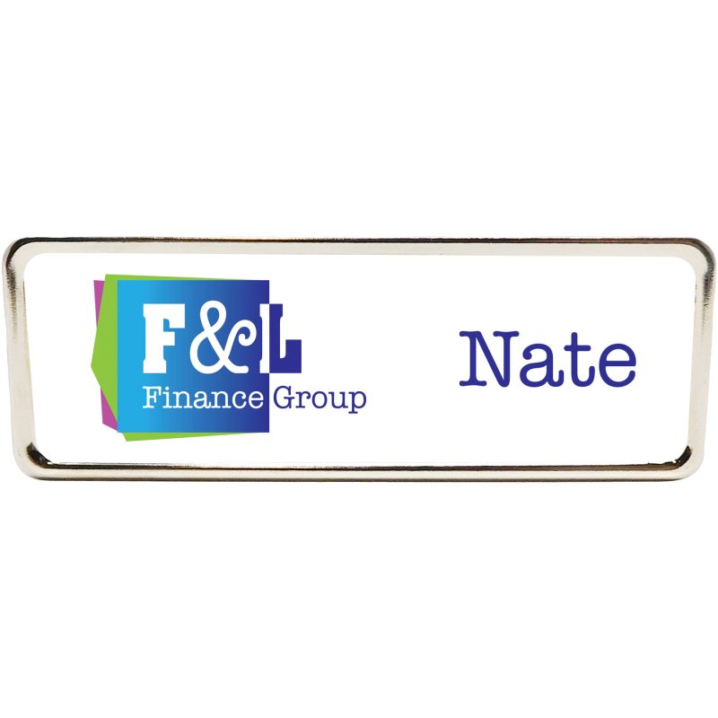 Columbus Metal Name Badge (standard 3 x 1) - 2